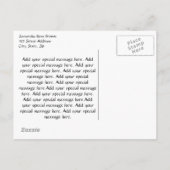 Elegante rode en roze rozen bruiloft aankondigingskaart (Achterkant)