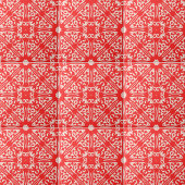 Elegante  rode en witte barokke wervelingen tegeltje