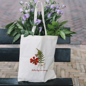 Elegante rode en witte bloem Canvas tas