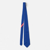 Elegante rode en witte strepen stropdas (Achterkant)