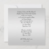 Elegante rode en zilveren bruiloft uitnodiging (Achterkant)