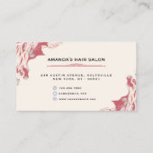 Elegante rode en zwarte Waterverf loyaliteit Kaart Klantenkaartje (Achterkant)