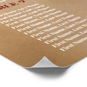 Elegante rode Engelse Rozen, Masquerade Quinceañer Poster (Hoek)