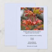 Elegante rode esdoorn boom bloem cluster bruiloft kaart (Voorkant / Achterkant)