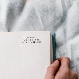 Elegante rode Ex Libris aangepaste naam boekplaat Zelfinktende Stempel