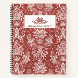 Elegante rode Franse Toile Notitieboek