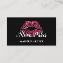 Elegante Rode Glitter Lippen Make-up Artiest Bedri