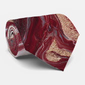 Elegante rode goud marmer stropdas (Opgerold)