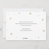 Elegante rode gouden foto kerstkaart (Achterkant)