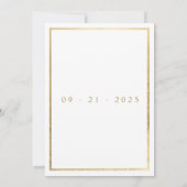 Elegante rode gouden groene pioenrozen bloemige tr kaart (Achterkant)