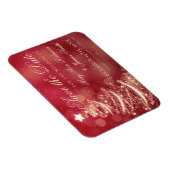 Elegante rode & gouden Kerstmis Bruiloft Save The  Magneet (Rechterzijde)