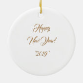 Elegante rode & gouden Kerstmis Poinsettia Keramisch Ornament (Achterkant)