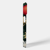 Elegante Rode Gouden Kerstversiering Dennensilhoue Case-Mate iPhone Case (Achterkant / Rechts)