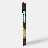 Elegante Rode Gouden Kerstversiering Dennensilhoue Case-Mate iPhone Case (Achterkant / Links)