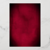 Elegante rode gouden maskerade Quinceanera Folie Uitnodiging (Achterkant)