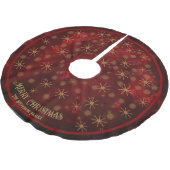 Elegante rode gouden sneeuwvlokken Vrolijk Kerstfe Kerstboom Rok (Gekanteld)