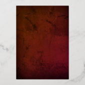 Elegante  rode gouden vlinder Quinceanera Folie Uitnodiging (Achterkant)