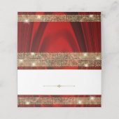 Elegante rode gouden zitplaats kaartjes (Buitenkant ongevouwen)