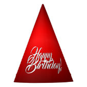 Elegante rode gradiënt een tekst naar keuze feesthoedjes (Voorkant)