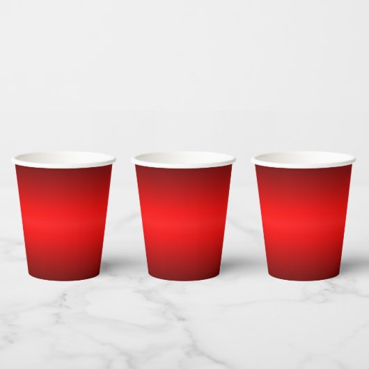 Elegante rode gradiënt naar zwart papieren bekers (Multi)