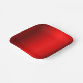 Elegante rode gradiënt naar zwart papieren bordje (Gebogen)