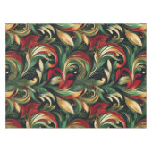 Elegante rode, groene en gouden Abstracte Paisley  Tafelkleed (Voorkant (Horizontaal))