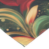 Elegante rode, groene en gouden Abstracte Paisley  Tafelkleed (Gekanteld)