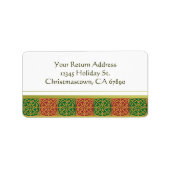 Elegante rode groene Fleur de Lis aangepaste label (Voorkant)