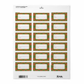 Elegante rode groene Fleur de Lis cadeau Label lab (Full Sheet)