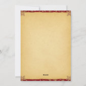 Elegante rode groene gouden feestelijke ruit  feestdagenkaart (Achterkant)