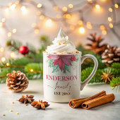 Elegante rode groene kerstthee mok