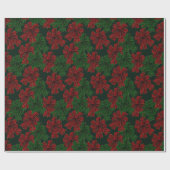 Elegante rode groene strikken vakantie Kerstmis Cadeaupapier (Vlak)