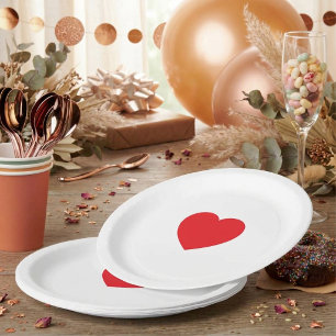 Elegante Rode Hart 9 Inch Persoonlijke Papieren Bo Bordje