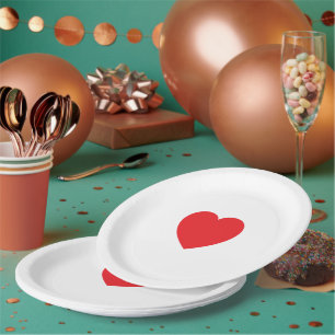 Elegante Rode Hart 9 Inch Persoonlijke Papieren Bo Bordje