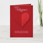 Elegante Rode Hart Cheeky Valentijnsdag Kaart (Voorkant)