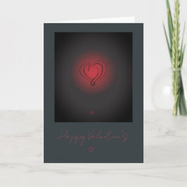 Elegante Rode Hart Valentijnsdag Kaart