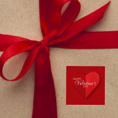Elegante Rode Hart Valentijnsdag Sticker