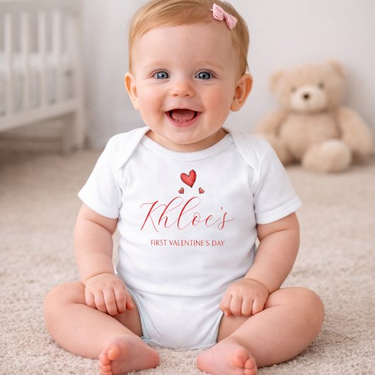 Elegante rode harten baby romper