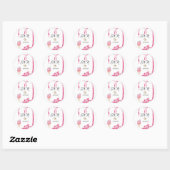 Elegante Rode Harten Champagneglas Ronde Sticker (Vel)