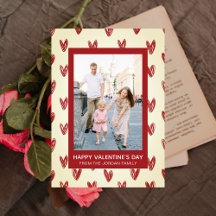 Elegante Rode Harten Gelukkige Valentijnsdag 1 Fot