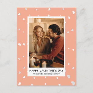Elegante Rode Harten Gelukkige Valentijnsdag 1 Fot Feestdagenkaart