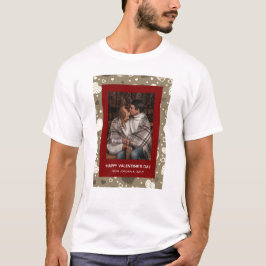 Elegante Rode Harten Gelukkige Valentijnsdag 1 Fot T-shirt
