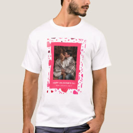 Elegante Rode Harten Gelukkige Valentijnsdag 1 Fot T-shirt