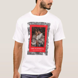 Elegante Rode Harten Gelukkige Valentijnsdag 1 Fot T-shirt