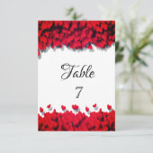 Elegante Rode Harten  Kaart (Staand voorkant)