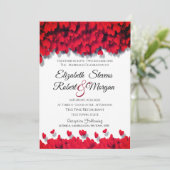 Elegante Rode Harten  Kaart (Staand voorkant)