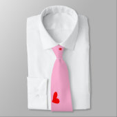Elegante Rode Harten Valentijnsdag Roze Stropdas (Gebonden)