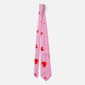 Elegante Rode Harten Valentijnsdag Roze Stropdas (Achterkant)