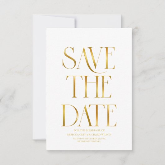 Elegante Rode Herfstbladeren Herfst Bruiloft Save The Date (Voorkant)
