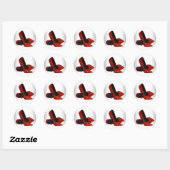 Elegante rode hoge hak schoenstickers ronde sticker (Vel)